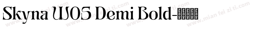 Skyna W05 Demi Bold字体转换